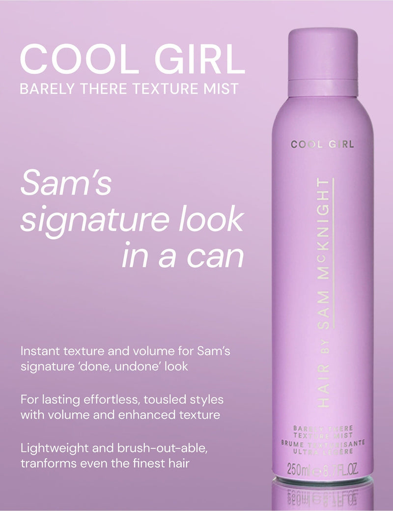 Sam McKnight Cool Girl Texturising Mist 250ml, imported from the UK
