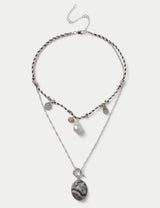 M&S M&S Cord Multirow Necklace- Buy online at McGrocer
