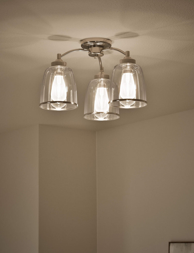 Core multi flush ceiling light antique brass finish, UK version