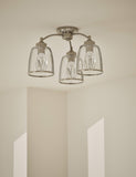 Core multi flush ceiling light antique brass finish, UK version