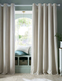 Laura Ashley Cornish Chenille Striped Eyelet Curtains, UK version