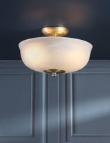 M&S Laura Ashley Cossington Glass Semi Flush Ceiling Light- Buy online at McGrocer