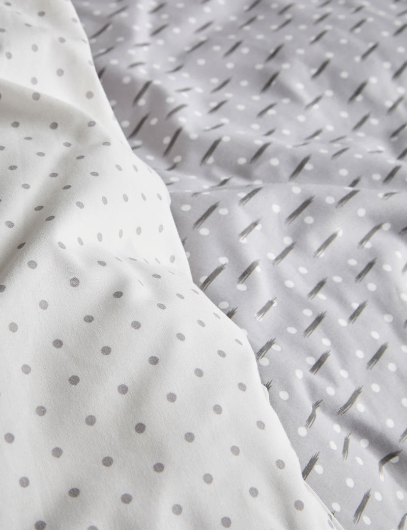 Cotton blend geometric bedding set, UK version