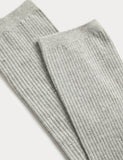 M&S cotton blend crew socks with diamantes (British brand)