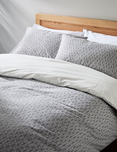 M&S Cotton Blend Spotty Reversible Bedding Set- Buy online at McGrocer