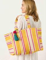 M&S FatFace Cotton Blend Striped Tote Bag- Buy online at McGrocer