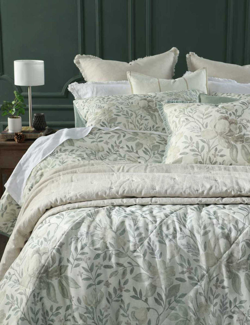 MM Linen cotton linen blend Whisper Quilted Bedding Set, UK version