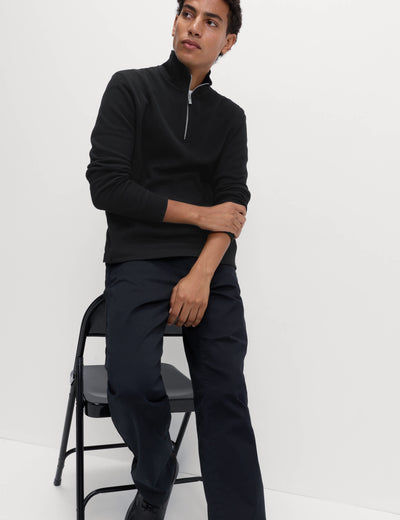 Sweatshirt Zip Court Coton Majoritaire Tricot Double M&S Collection