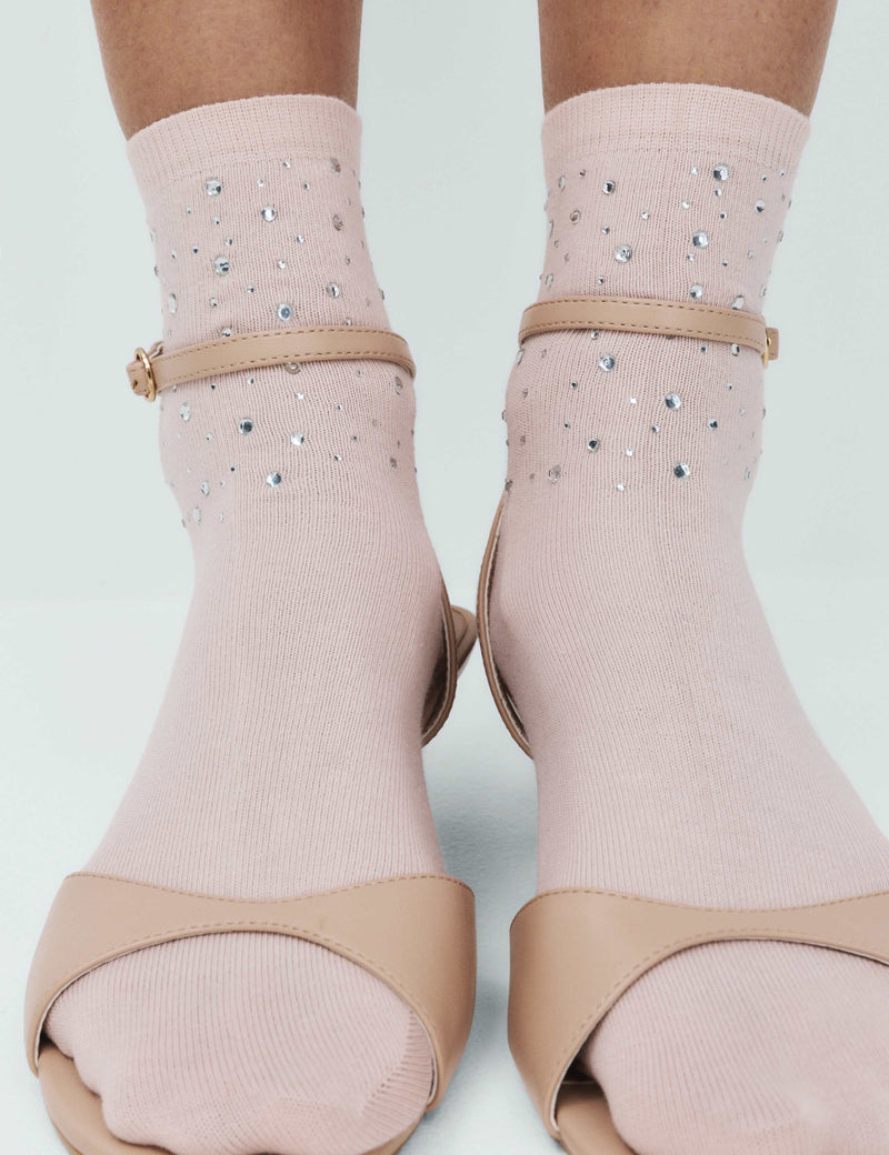 M&S ankle socks crystal embellished cotton rich, imported from the UK