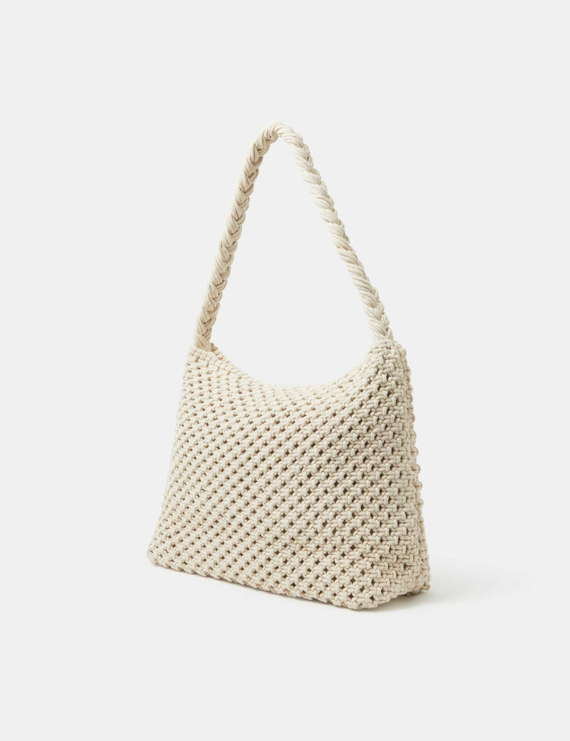 Accessorize macramé shoulder bag cotton rich - British product