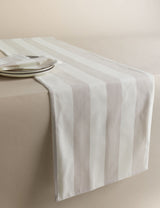 M&S Cotton Rich Striped Fabric Table Runner- Buy online at McGrocer