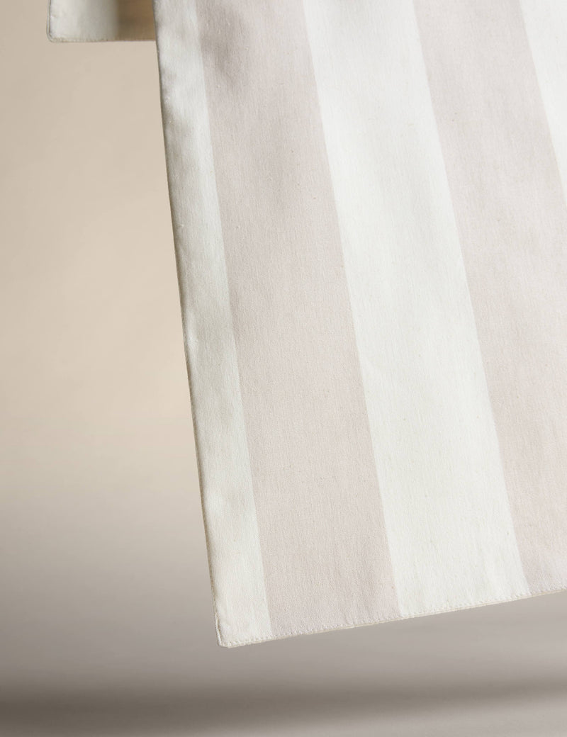 Cotton rich striped table runner - British product
