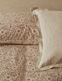 Floral cotton rich woodblock bedding set with StayNew technology - British product