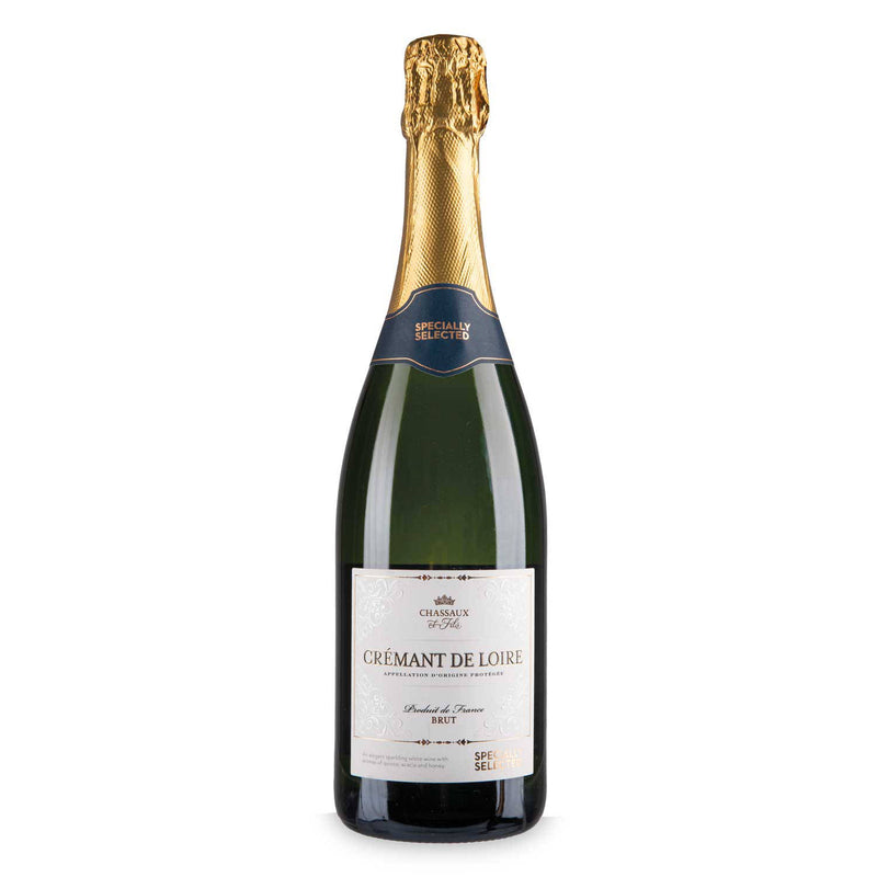 Light and elegant Crémant de Loire sparkling wine, UK version