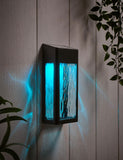 Crackle solar wall light with crackle glass, imported from the UK