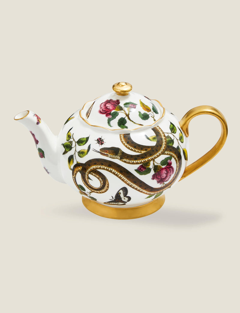 Creatures of Curiosity snake teapot, fine china, UK version