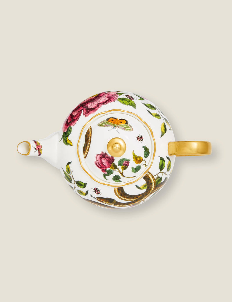 Creatures of Curiosity snake teapot, fine china, UK version