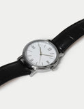 Croc Leather Classic Watch with leather strap, British product