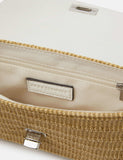 Accessorize cross body bag in raffia fabric with twistlock (British brand)