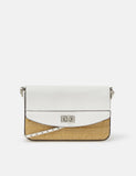 Accessorize cross body bag in raffia fabric with twistlock (British brand)