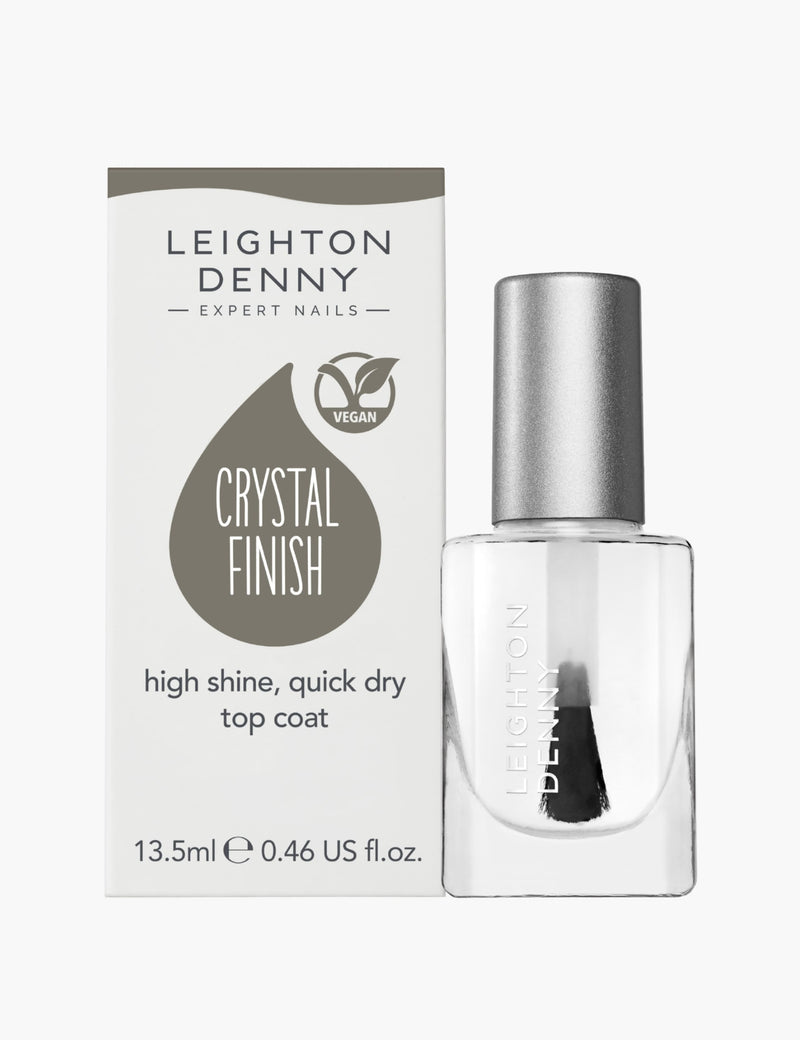 Leighton Denny Crystal Finish Top Coat 13.5ml, imported from the UK