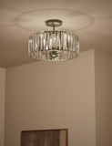 Crystal glass flush ceiling light 35cm, imported from the UK