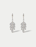 Cubic Zirconia Leaf Earrings drop style, imported from the UK