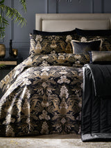 Laurence Llewelyn-Bowen Black Suburban Jungle 100% Cotton Duvet Cover and Pillowcase Set