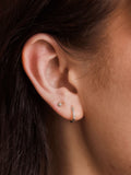 Carrie Elizabeth diamond mini hoop earrings (British brand)