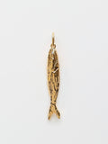 Carrie Elizabeth gold plated diamond fish pendant (British brand)