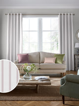Next Laura Ashley Mulberry Purple Burnsall Stripe Made To Measure Curtains- Buy online at McGrocer