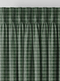 Laura Ashley smoke green gingham curtains (British brand)