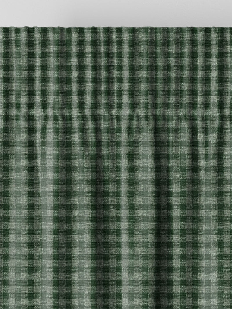 Laura Ashley smoke green gingham curtains (British brand)