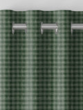 Laura Ashley smoke green gingham curtains (British brand)