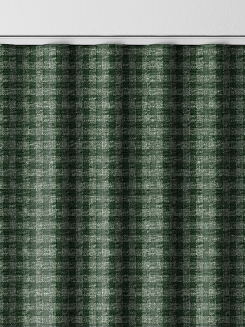 Laura Ashley smoke green gingham curtains (British brand)