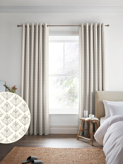 Next Laura Ashley Lady Fern Dark Dove Grey Made to Measure Curtains- Buy online at McGrocer