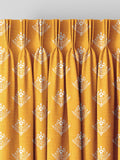 Laura Ashley Dijon Yellow Lady Fern made to measure curtains, UK version