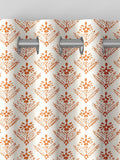 Laura Ashley tomato red lady fern curtains - British product