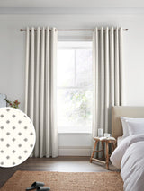 Next Laura Ashley Louise Star Steel Grey Curtains- Buy online at McGrocer