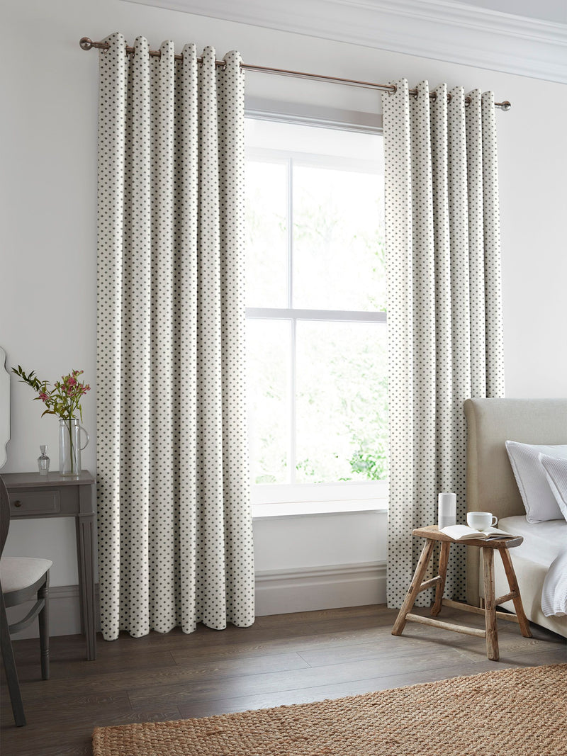 Laura Ashley steel grey star curtains made to measure - British product