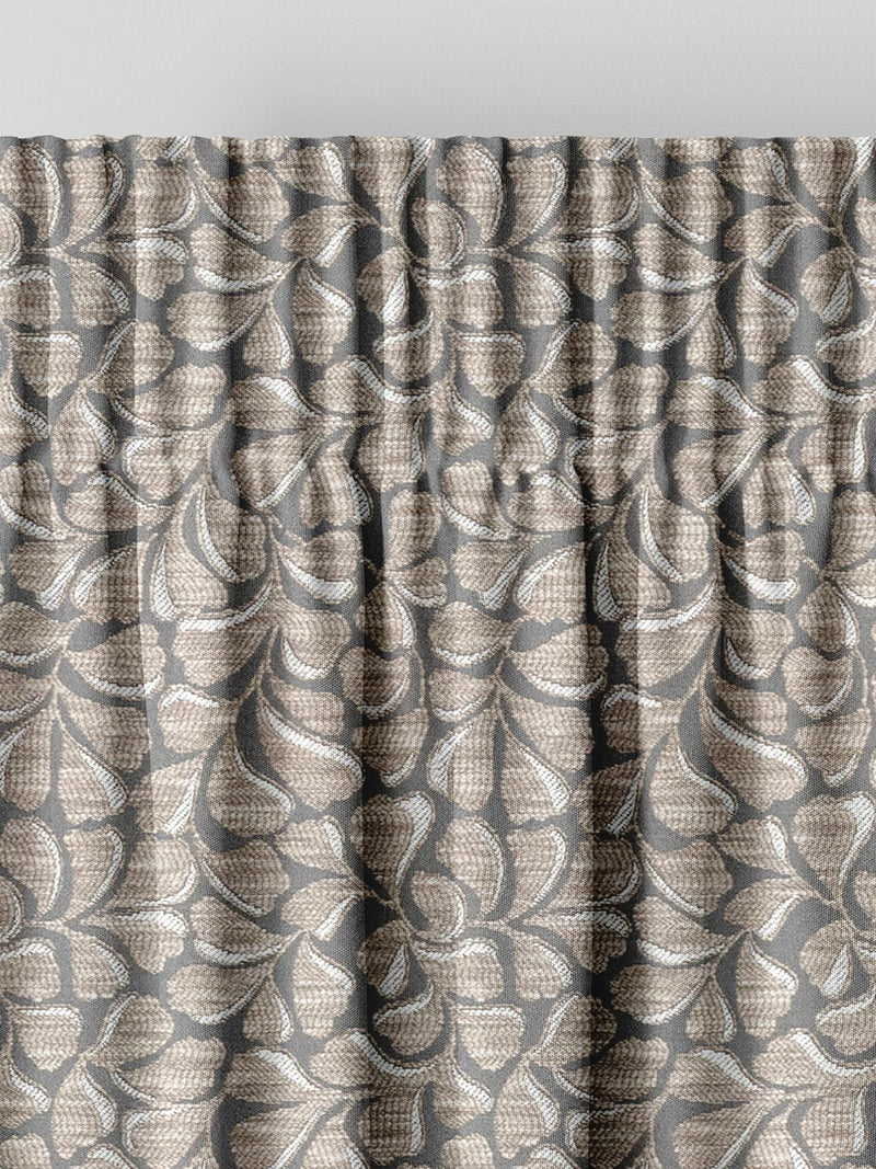 Laura Ashley Almond Brown Maidenhair woven curtains (British brand)