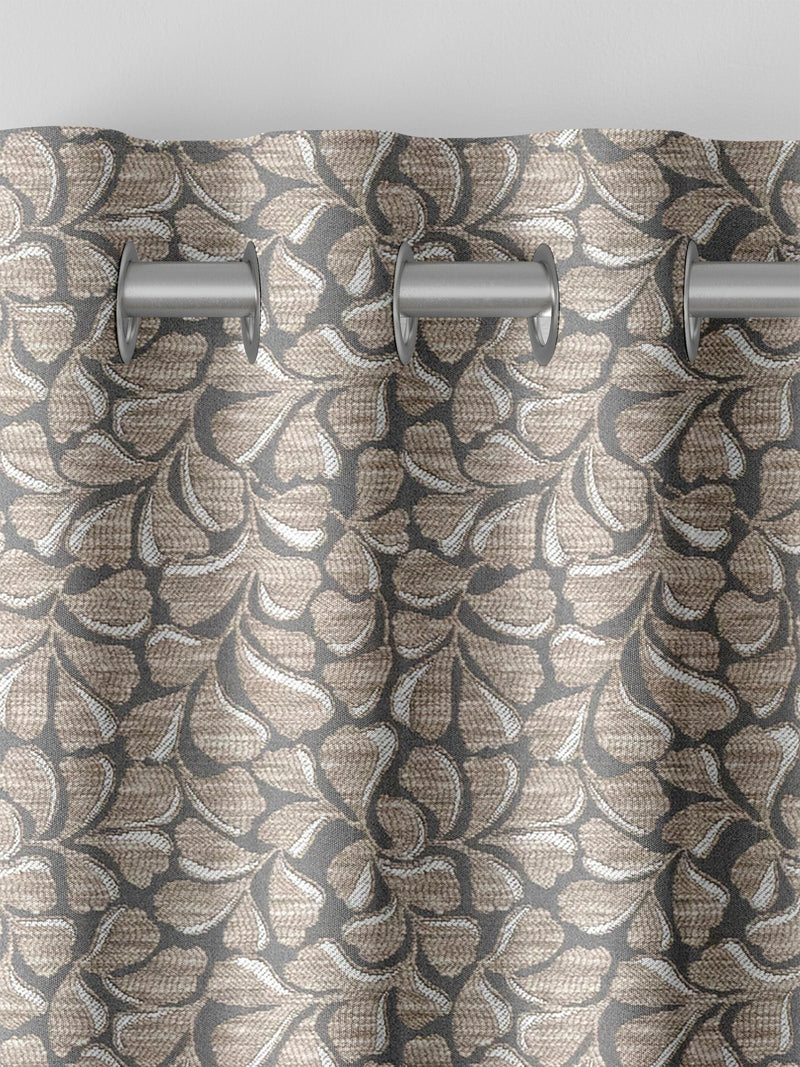 Laura Ashley Almond Brown Maidenhair woven curtains (British brand)