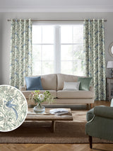 Next Laura Ashley Osterley Birds Seaspray Blue Made To Measure Curtains- Buy online at McGrocer
