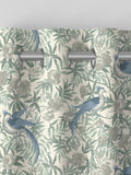 Laura Ashley Osterley bird print made-to-measure curtains Seaspray Blue, UK version