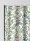 Laura Ashley Osterley bird print made-to-measure curtains Seaspray Blue, UK version