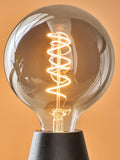 Black Bronx tapered wood table lamp, UK version