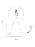 Black Bronx tapered wood table lamp, UK version