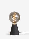 Black Bronx tapered wood table lamp, UK version
