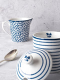Laura Ashley Blue Blueprint milk jug and sugar pot set 25cl, UK version