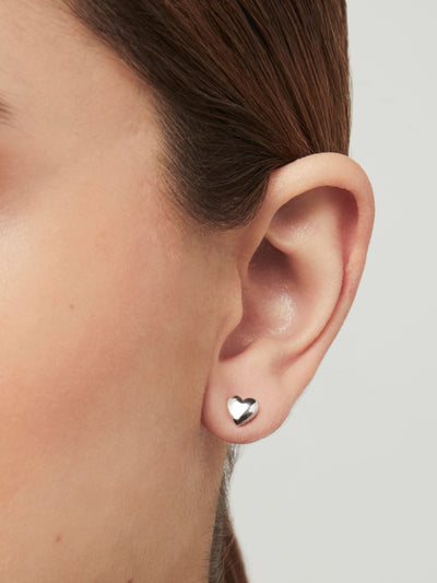 Next Ted Baker Tiny Heart Stud Earrings Silvertone 0.6cm- Buy online at McGrocer